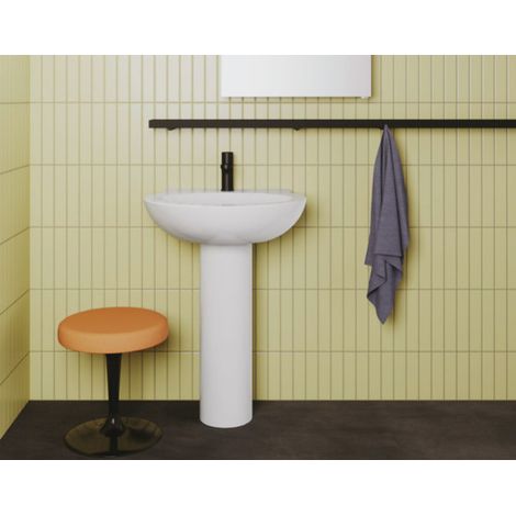 Colonna Fast in ceramica per lavabo sospeso di Ceramica Azzurra