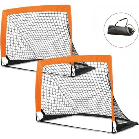 Lot de 2 Cages de Foot Challenge 120cm Orange