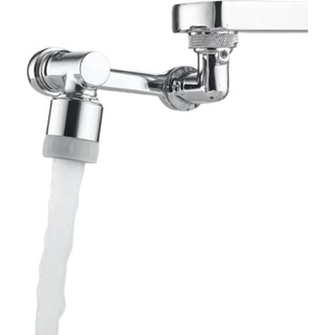Universeller Wasserhahn-Belüfter, 1080° drehbarer Weitwinkel-Roboterarm, Wasserhahn-Düsen-Adapter, Küchenarmatur-Verlängerung, Wasserhahn-Belüfter - Crezuo