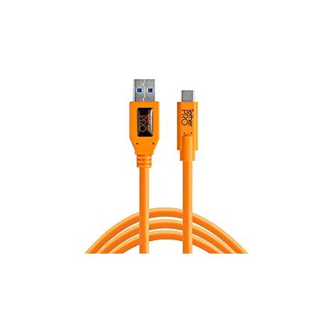 Tether Tools - USB 3.0 auf USB-C Kabel (4,6 m), orange (1/5)