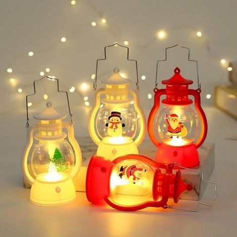 Lanterne de Noël LED - - Bonhomme de Neige - Portable - Ambiance festive - Décoration intérieure (1/4)