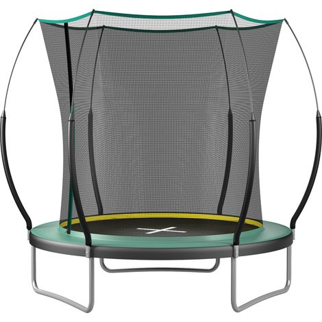 Trampoline de sécurité sans ressort et sans couture, trampoline de jardin 183 cm avec filet de sécurité