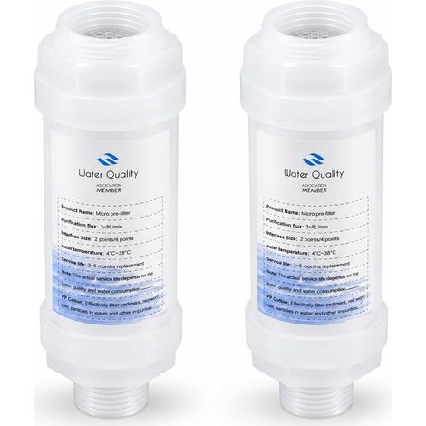 Lot de 2 filtres à eau de 1,9 cm pour système de brouillard, nettoyeur haute pression, pompe de jardin, irrigation de jardin, camping-car (1/5)