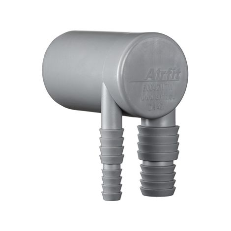Coude à double raccordement DN 40 – Raccord en PP pour lave-linge et sèche-linge – Raccordement tuyau 1 x 8-11,8 mm et 1 x 14,5-20,3 mm – Airfit (1/4)
