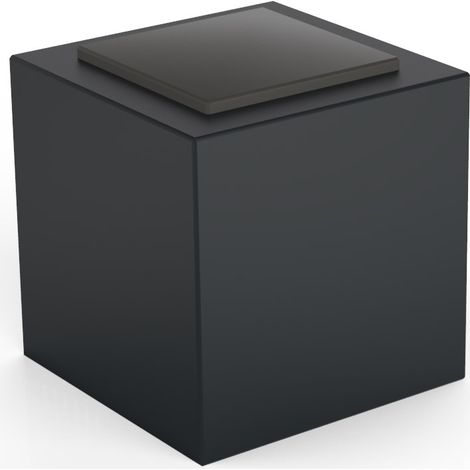 Pouf da Giardino 50x50 cm con Cuscino in Resina Arkema Iris Comfort Antracite (1/2)