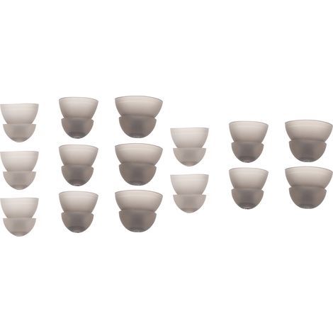 15 pièces Bouchons d'Oreille Amplificateurs Auditifs en Silicone Souple, Forme Ronde, Taille S M L, Noir (1/5)