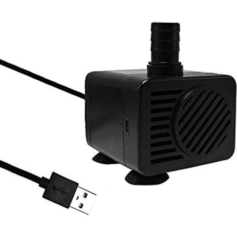 Mini pompe à eau submersible USB 200 L/h 1,5 W pour fontaine, animaux, aquarium, bassin. (1/5)