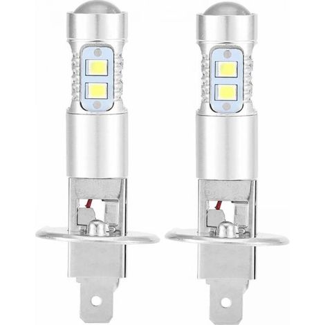 Headlight Bulbs, 2x H1 6000K Super White 100W LED Headlight Bulbs Kit Low Beam (1/5)