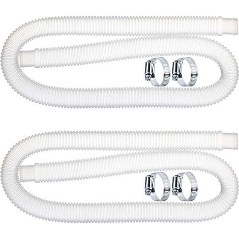 2 pcs Tuyau De Rechange De Piscine 32mm, Pctuyau De Piscine, Tuyau de Remplacement de Pompe de Filtration de Piscine (1,5 M) pour Intex 300 330 530 1000 GPH (1/4)