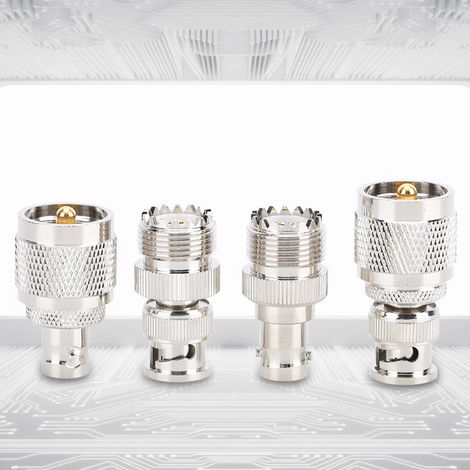 Adaptateur UHF BNC 50 Ohm en Cuivre Nickelé pour Antenne WiFi et Réseau Radio (1/5)