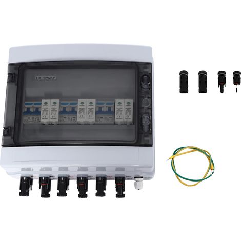 Caja combinada solar, protección IP65, 3 entradas y salidas, BLANCA (1/2)