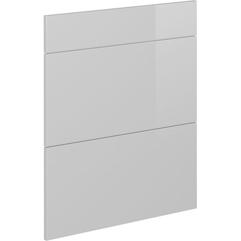 Façade de cuisine R-Line, Blanc Haute brillance, 59.6x70.4cm façade de meuble pour meuble bas à tiroirs, Vicco (1/5)