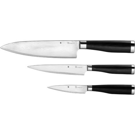 Juego de cuchillos de cocina WMF yari 3 piezas acero damasco ergonómico