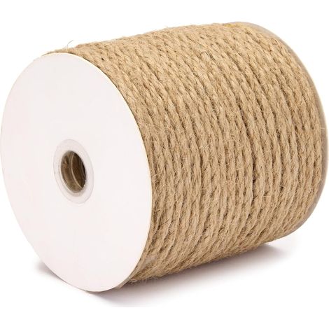 1 Corde Jute 4mm, Résistante Torsadée, Naturelle 40m, Bricolage Jardin (1/5)