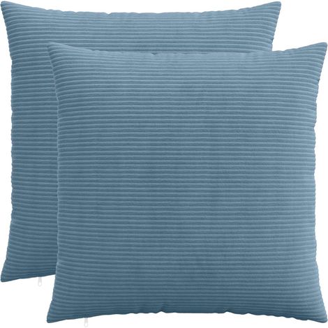 Federa 2 pcs HEERLEN Blu 80 x 80 cm corduroy vidaXL
