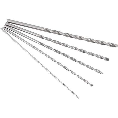 Outil de foret hélicodal à tige droite en acier extra long à grande vitesse 2-5mm pour le bois (1/4)