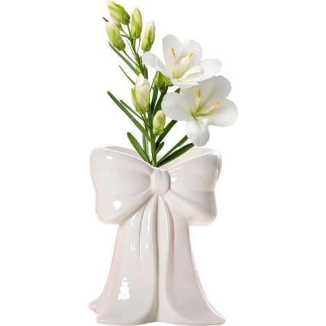 Vase en céramique Décoration de table esthétique comme pièce maîtresse Vase à fleurs décoratif Présentoir pour étagère à livres table de chevet chambre café salle (1/5)