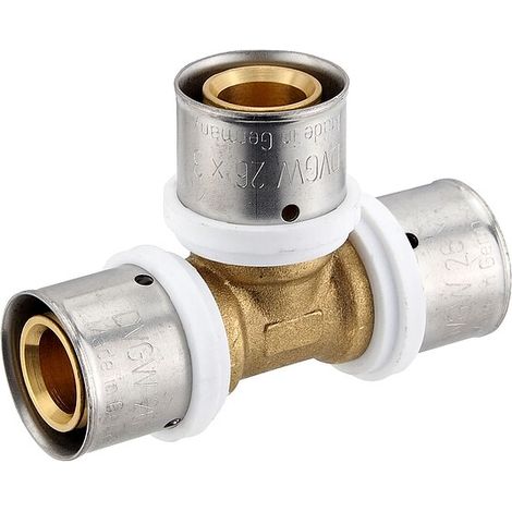 Pressfitting-T-Stück 26 x 3,0 - 26 x 3,0 - 26 x 3,0 mm für MV-Rohr