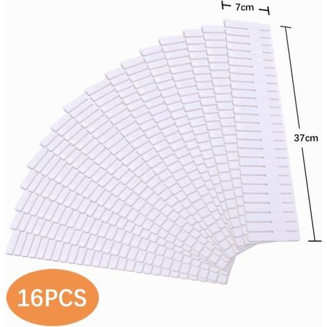 Diviseur de Tiroir, 16PCS DIY Organisateur de Tiroir, Rangement de Tiroir, Separateur de Tiroir - Blanc - 37  7 CM (1/4)