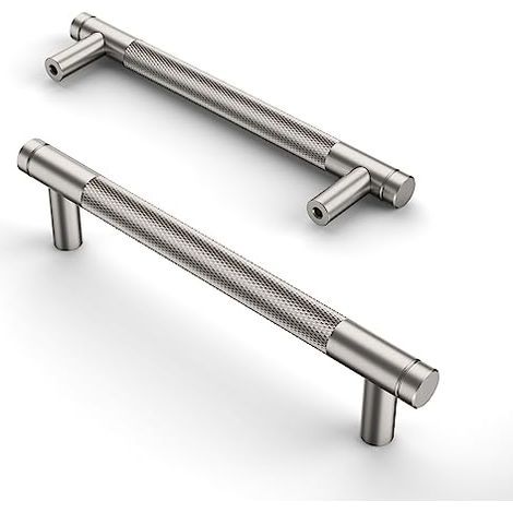 10 Pièces Poignee de Meuble Cuisine Argenté 128mm Poignées Meubles avec Vis, pour Bureaux, Tiroirs, Armoires, Placard (1/4)