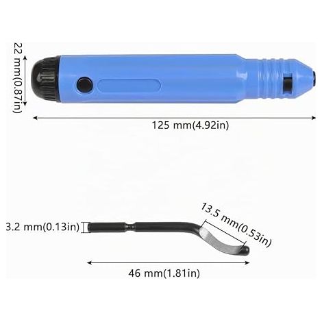Metal Handle Deburring Tool Set 360° Rotating Blade 3D Printers Metal Plastic Aluminum Wood Stainless Steel (1/4)