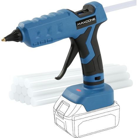 Pistolet à Colle Chaude sans fil 100W, Pistolet a Colle Chaude Compatible Avec Makita 18V et Bâtons de Colle, Pour le Bricolage, L'art, Bâtons de 11 mm (Outil Nu, Sans Batterie, Sans Chargeur) (1/5)