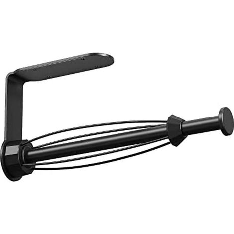 Porte Sopalin sans perçage, store enrouleur en tissu auto-adhésif à fixer au mur, support noir Sopalin avec effet amortissant, pour salle de bain, cuisine, etc. (1/4)