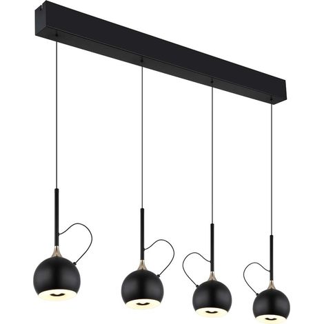 Pendelleuchte Hängeleuchte Deckenleuchte goldfarben LED höhenverstellbar H 150cm
