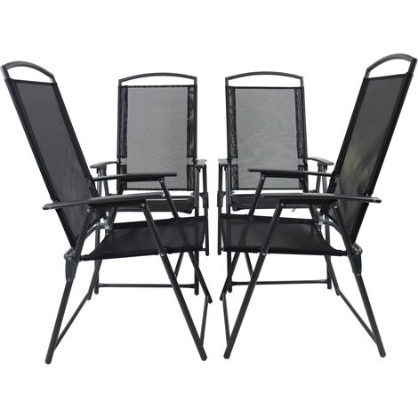 Sedia pieghevole per seggiolone da giardino 4 pezzi 105x61x56 - VCM