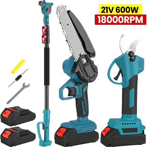 Scie à perche 600W 25MM 6 pouces 2M compatible Makita 2 batteries (1/5)