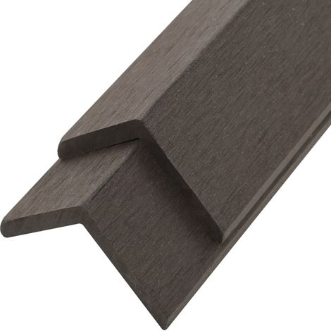 vidaXL Profili Angolari per Bordi 5 pz in WPC 170 cm Marrone Scuro (1/5)