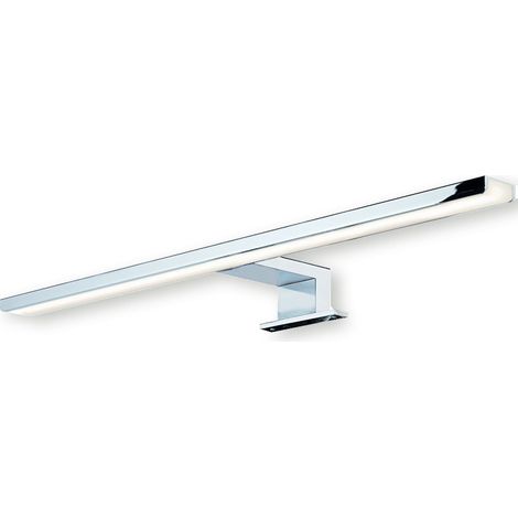 LED Spiegelleuchte Anbauleuchte AALTO Aluminium Stahl chrom poliert Länge 500 mm Badleuchte warmweiß 3000 K IP44 geprüft 8W 230V (1/3)