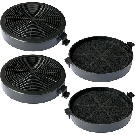 Lot de 4 filtres à charbon actif compatibles avec les modèles COMFEE CHK3.6J64A1B, CHK3.6J64A1W, CHT3.6B, CHT3.6A17B, CHL03M21S, PYRA17B, TSHM17SS, ANGJ64B-60 et GLAV17SS-60 (1/5)