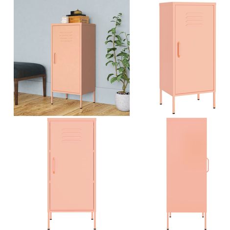 Lagerschrank Rosa 42,5x35x101,5 cm Stahl - Schreibtisch - Regal - Aufbewahrungsschrank - Rosa Schrank - Metallregal - Home & Living (1/5)