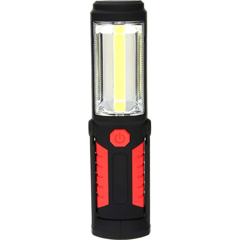 Lampe de travail portable à LED COB, aimantée, support de lampe de poche pour garage, lampe torche suspendue (1/5)