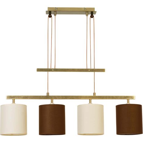 Pendelleuchte Hängelampe Küchenleuchte Esszimmerlampe Messing-Matt L 86 cm
