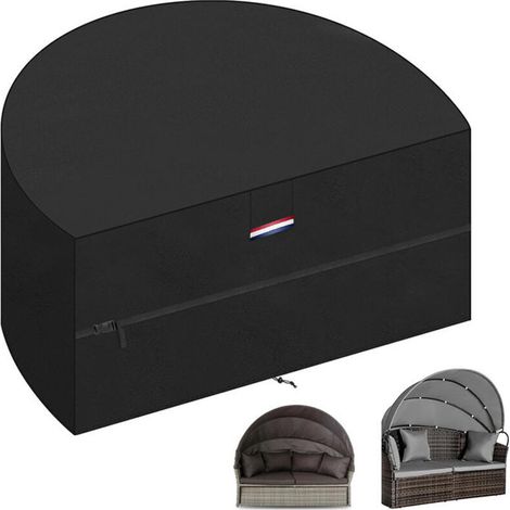 Housse de Protection pour Canapé lit de Jardin Housse Protection Lit Bain de Soleil Housse de Lit de Jardin Imperméable Couverture de Lit de Jardin Anti-Poussière Tissu Oxford 230x120x100cm (1/4)