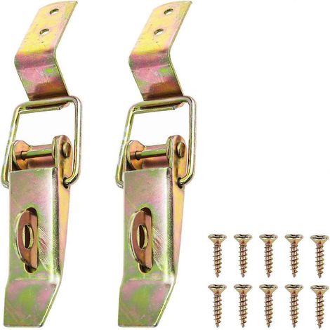 Loquet coulissant galvanisé robuste de 8,9 cm (3,5 pouces) pour coffres à outils, capots de moteur, armoires et coffres de chargement, avec vis de fixation (2 pièces). (1/5)