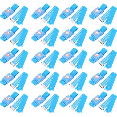 Bracelet antistatique bleu sans fil, 20 pièces, accessoires de poignet ABS 106 109Ω (1/4)