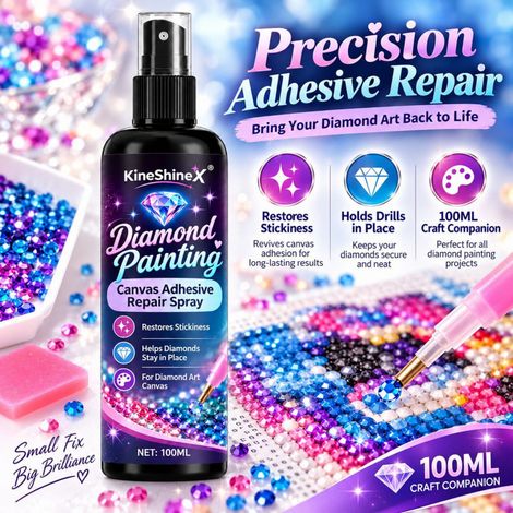 KineShineX Diamantmalerei-Leinwand-Haftreparaturspray 100 ml Strassstein-Aufkleber-Reparatur und Haftverbesserer (1/5)
