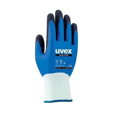 Gants de manutention Uvex taille 10, Résistant à l'abrasion, Noir, Bleu ( Prix pour 1 paire )