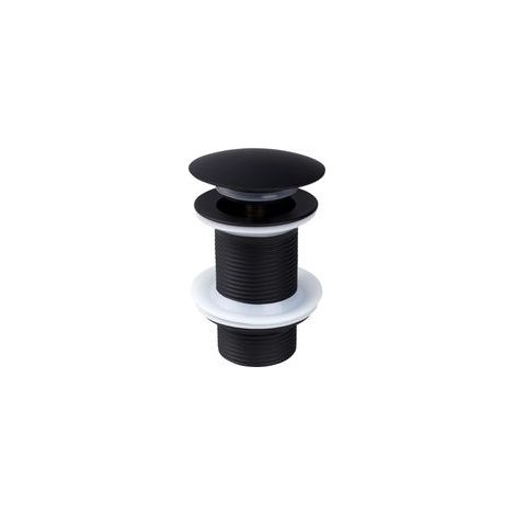 Bonde de Lavabo Noir Sans Trop Plein, Bonde de Lavabo Pop Up Noir Universelle, Bonde de Vidage Sans Trop Plein, Bonde de Vidange Sans Trop Plein, Bonde Pop Up Automatique pour Vasque a Poser H311