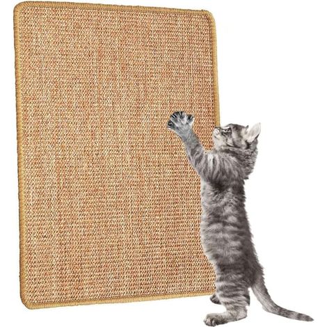 Griffoir pour chat, tapis en sisal naturel, antidérapant horizontal (1/5)