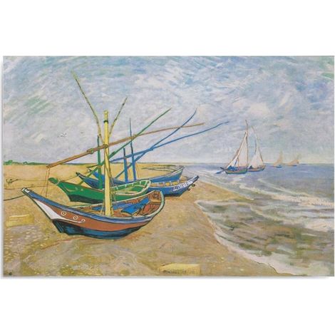 Tableau sur toile Bateaux de pêche sur la plage - V. van Gogh 60x40 (1/5)