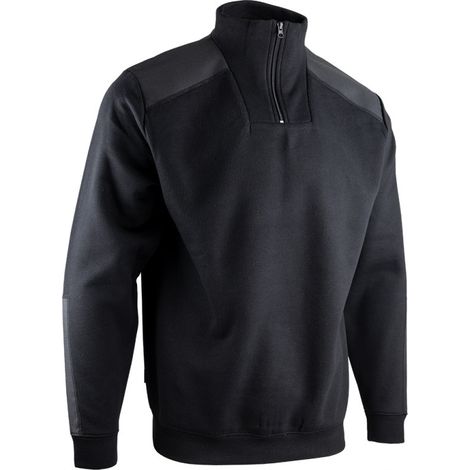 LMA Sweat Col Camionneur Bicolore Noir BERLIN 8090 - Taille: XL (1/5)