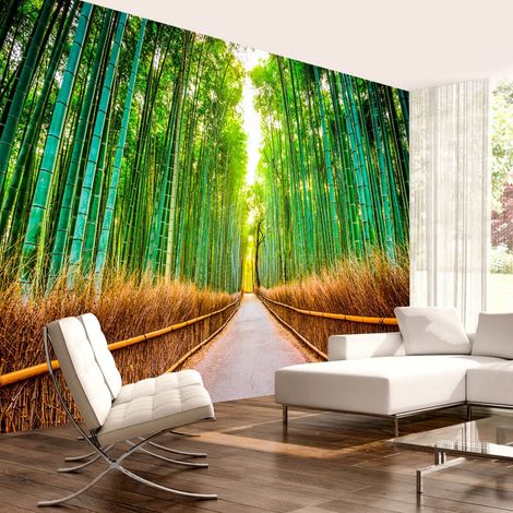Papier peint adhésif Forêt de bambou - 147 x 105 cm