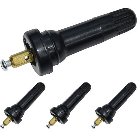 Lot de 4 valves de capteur de pression des pneus TPMS Bûches de valve durables avec accessoires de montage Ajustement universel pour voitures (1/5)