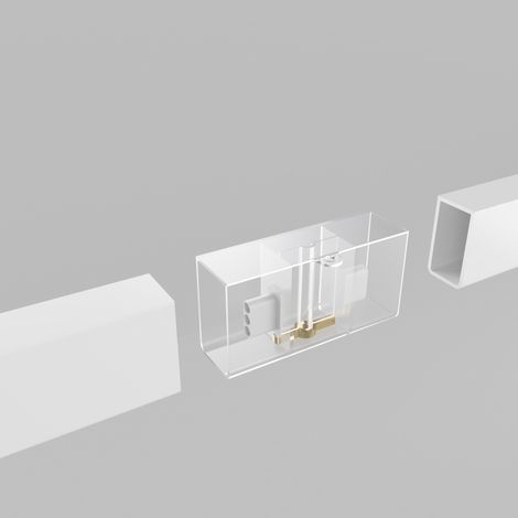 Conector Recto Para Luminaria Lineal - 180° - 2,2 Cm