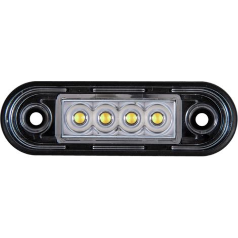 Feu latéral de position à LED 4 LED 12-24V 83mm, couleur blanche