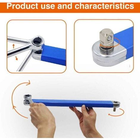 Clé d'extension décalée, multi-usages, extension à décalage nul, clé à cliquet à double anneau, clé d'extension pour espace restreint, adaptateurs d'entraînement, outils de manipulation de spa